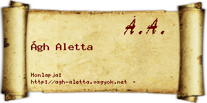 Ágh Aletta névjegykártya